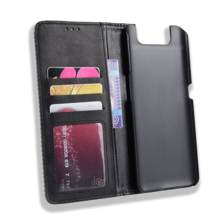 Magnetic Buckle Retro Crazy Horse Texture Horizontal Flip Leather Case for Samsung Galaxy A80(A90)   , with Holder & Card Slots & Photo Frame, For Galaxy A80
