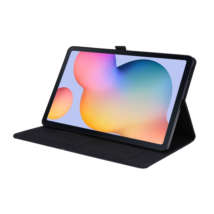 Horizontal Flip TPU + Fabric PU Leather Protective Case with Name Card Clip, For Galaxy Tab S6 Lite