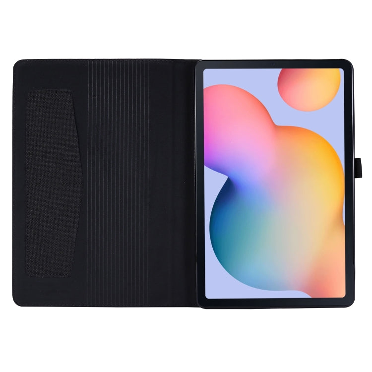 Horizontal Flip TPU + Fabric PU Leather Protective Case with Name Card Clip, For Galaxy Tab S6 Lite