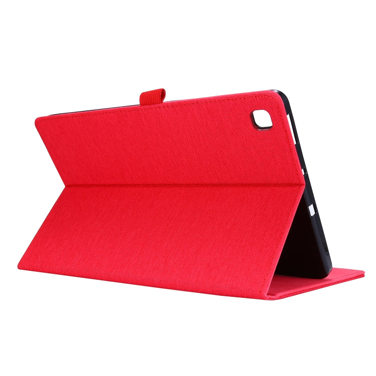 Horizontal Flip TPU + Fabric PU Leather Protective Case with Name Card Clip, For Galaxy Tab S6 Lite