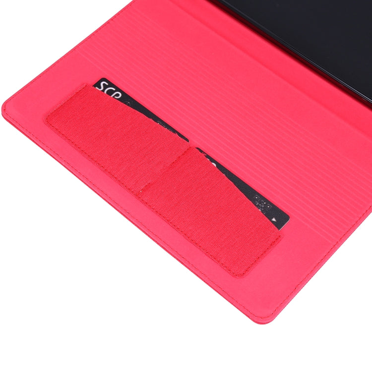 Horizontal Flip TPU + Fabric PU Leather Protective Case with Name Card Clip, For Galaxy Tab S6 Lite
