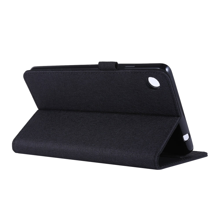 Horizontal Flip TPU + Fabric PU Leather Protective Case with Name Card Clip, For Lenovo Tab M7