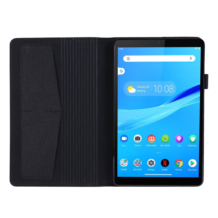 Horizontal Flip TPU + Fabric PU Leather Protective Case with Name Card Clip, For Lenovo Tab M8