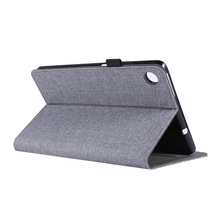 Horizontal Flip TPU + Fabric PU Leather Protective Case with Name Card Clip, For Lenovo Tab M8