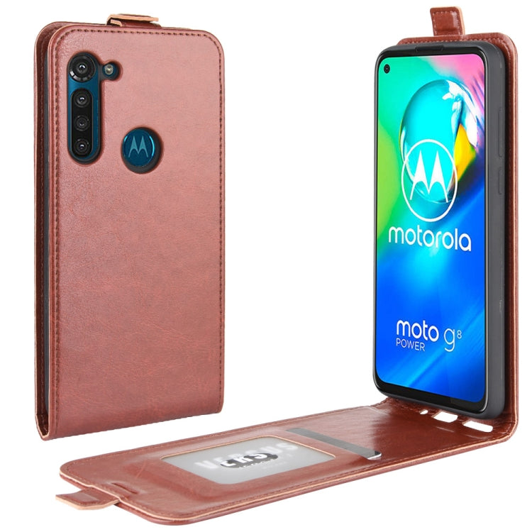 For Motorola Moto G8 Power R64 Texture Single Vertical Flip Leather Protective Case with Card Slots & Photo Frame, For Motorola Moto G8 Power