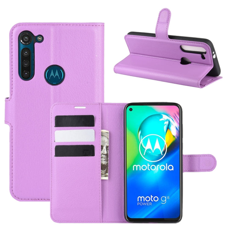 For Motorola Moto G8 Power Litchi Texture Horizontal Flip Protective Case with Holder & Card Slots & Wallet, For Motorola Moto G8 Power