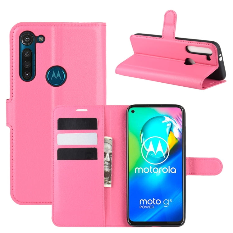For Motorola Moto G8 Power Litchi Texture Horizontal Flip Protective Case with Holder & Card Slots & Wallet, For Motorola Moto G8 Power