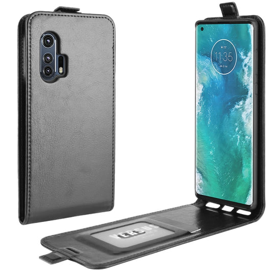 For Motorola Edge+  R64 Texture Single Vertical Flip Leather Protective Case with Card Slots & Photo Frame, For Motorola Edge+
