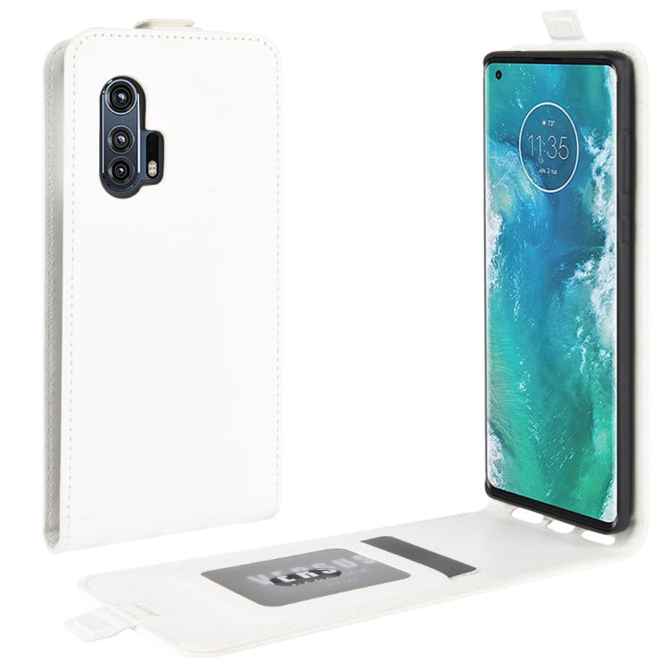 For Motorola Edge+  R64 Texture Single Vertical Flip Leather Protective Case with Card Slots & Photo Frame, For Motorola Edge+