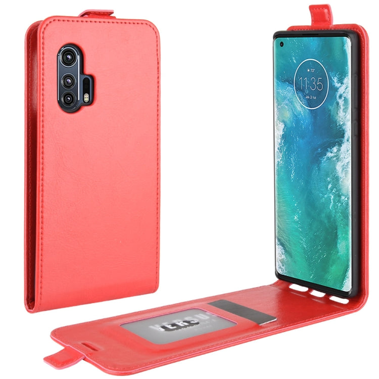 For Motorola Edge+  R64 Texture Single Vertical Flip Leather Protective Case with Card Slots & Photo Frame, For Motorola Edge+