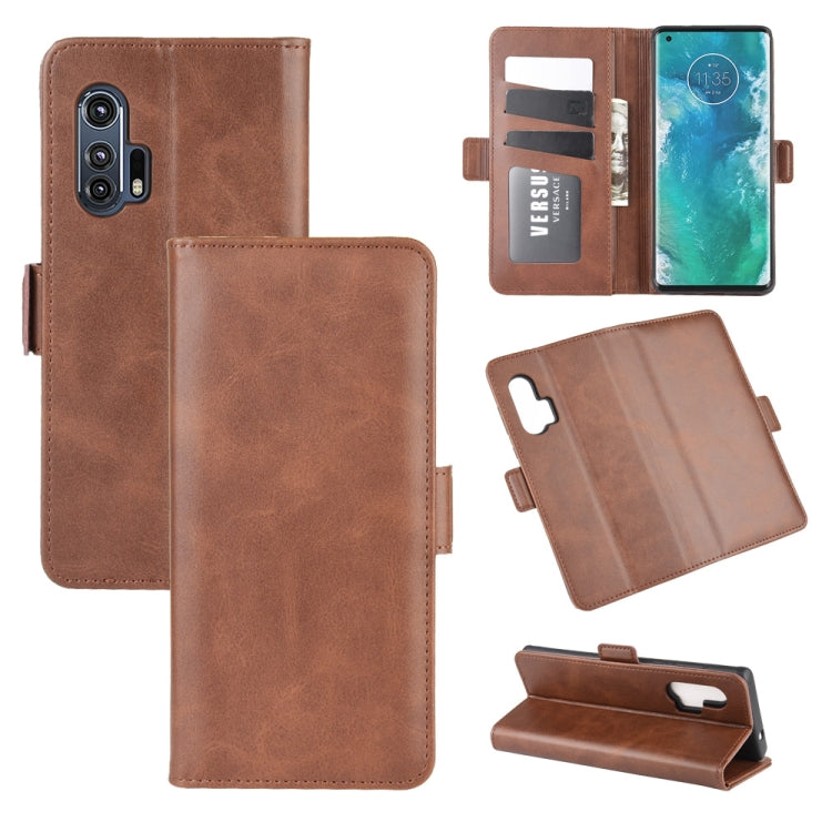 For Motorola Edge+  Dual-side Magnetic Buckle Horizontal Flip Leather Case with Holder & Card Slots & Wallet, For Motorola Edge+