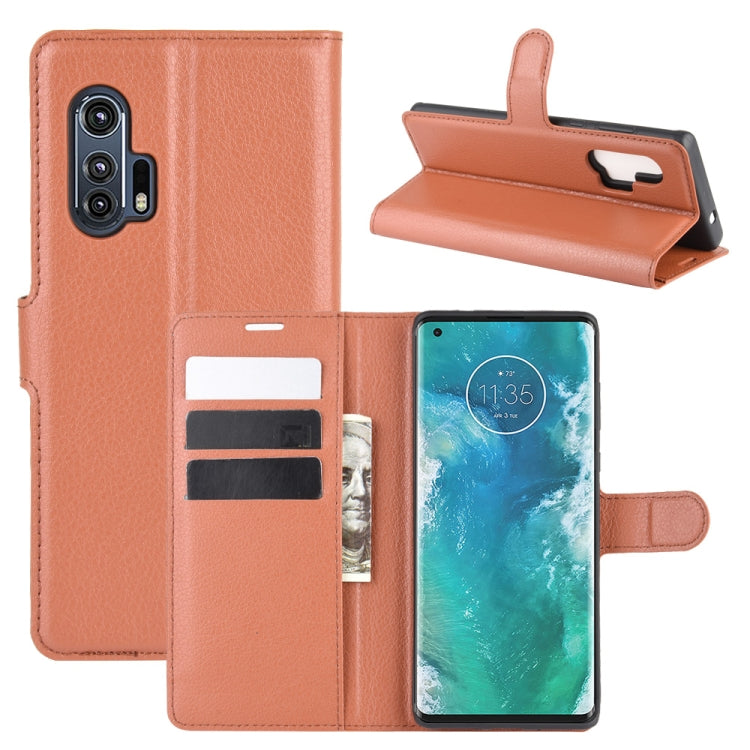 For Motorola Edge+ Litchi Texture Horizontal Flip Protective Case with Holder & Card Slots & Wallet, For Motorola Edge+