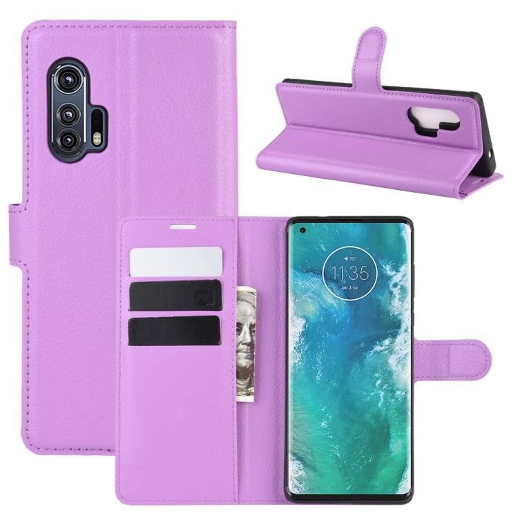 For Motorola Edge+ Litchi Texture Horizontal Flip Protective Case with Holder & Card Slots & Wallet, For Motorola Edge+