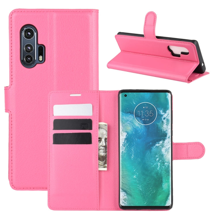 For Motorola Edge+ Litchi Texture Horizontal Flip Protective Case with Holder & Card Slots & Wallet, For Motorola Edge+