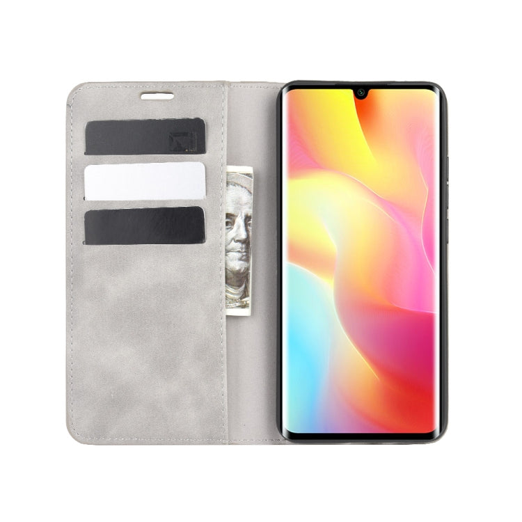 For Xiaomi Mi Note 10 Lite Retro-skin Business Magnetic Suction Leather Case with Holder & Card Slots & Wallet, For Xiaomi Mi Note 10 Lite