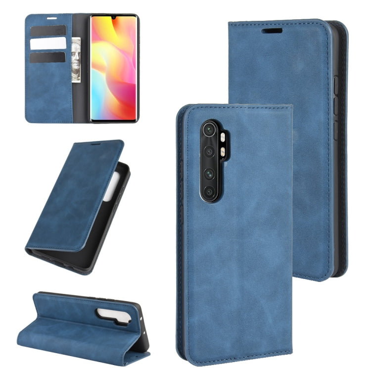 For Xiaomi Mi Note 10 Lite Retro-skin Business Magnetic Suction Leather Case with Holder & Card Slots & Wallet, For Xiaomi Mi Note 10 Lite