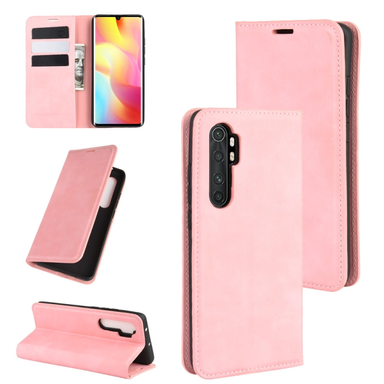 For Xiaomi Mi Note 10 Lite Retro-skin Business Magnetic Suction Leather Case with Holder & Card Slots & Wallet, For Xiaomi Mi Note 10 Lite