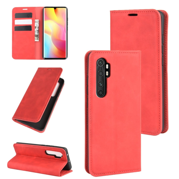 For Xiaomi Mi Note 10 Lite Retro-skin Business Magnetic Suction Leather Case with Holder & Card Slots & Wallet, For Xiaomi Mi Note 10 Lite