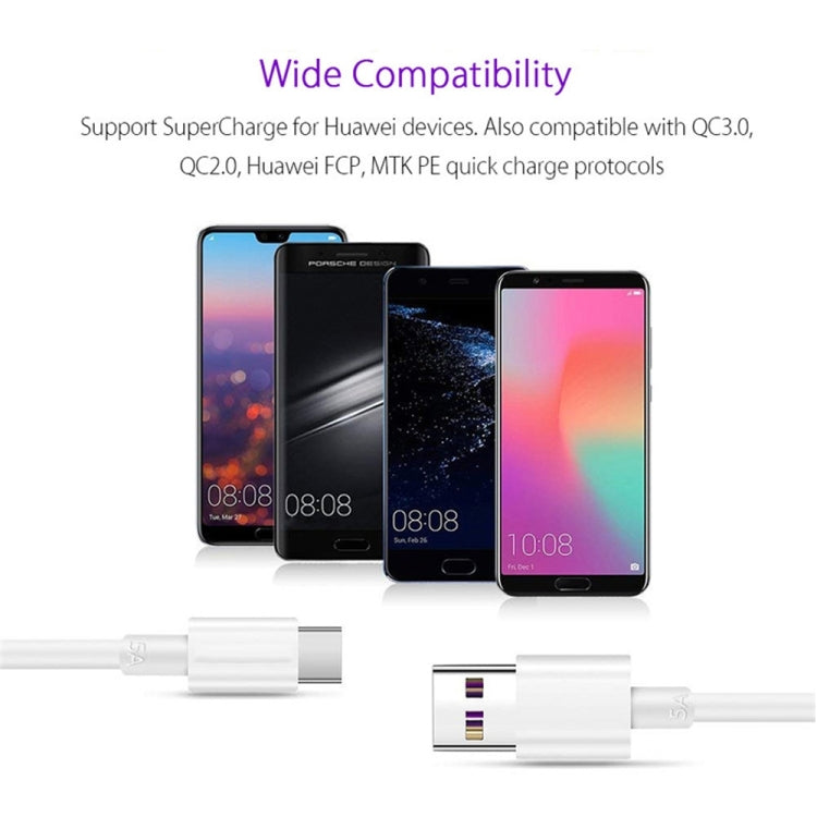 5A USB to USB-C / Type-C Mobile Phone Tablet PC Universal Super Fast Charging Data Cable, 1m, 1.5m