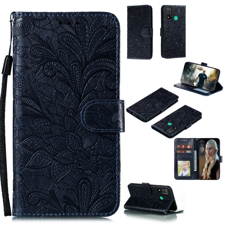 Lace Flower Embossing Pattern Horizontal Flip Leather Case , with Holder & Card Slots & Wallet & Photo Frame & Lanyard, For Huawei P Smart 2020, For Huawei Y5P / Honor 9S, For Huawei Y6P, For Huawei Y7P / P40 Lite, For Huawei Honor X10                 ...