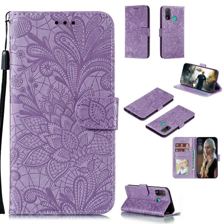 Lace Flower Embossing Pattern Horizontal Flip Leather Case , with Holder & Card Slots & Wallet & Photo Frame & Lanyard, For Huawei P Smart 2020, For Huawei Y5P / Honor 9S, For Huawei Y6P, For Huawei Y7P / P40 Lite, For Huawei Honor X10                 ...