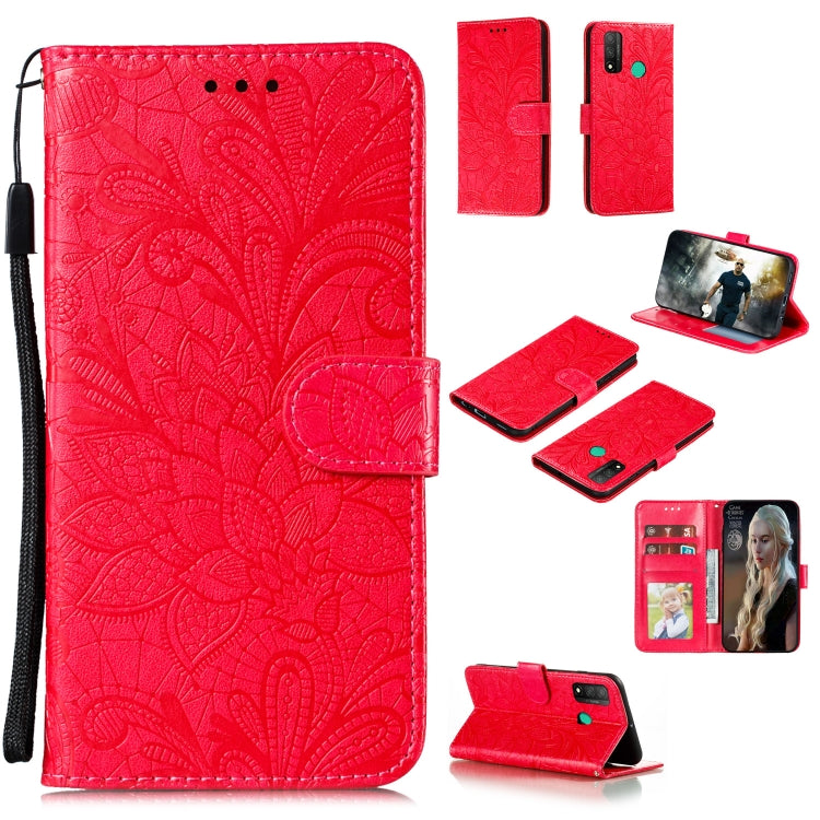 Lace Flower Embossing Pattern Horizontal Flip Leather Case , with Holder & Card Slots & Wallet & Photo Frame & Lanyard, For Huawei P Smart 2020, For Huawei Y5P / Honor 9S, For Huawei Y6P, For Huawei Y7P / P40 Lite, For Huawei Honor X10                 ...