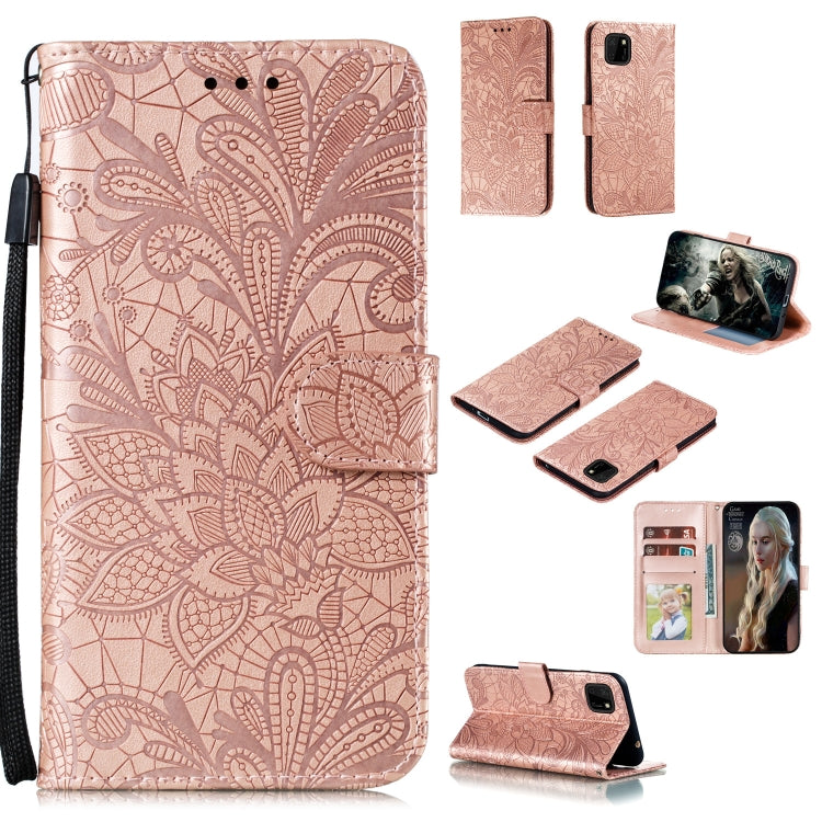 Lace Flower Embossing Pattern Horizontal Flip Leather Case , with Holder & Card Slots & Wallet & Photo Frame & Lanyard, For Huawei P Smart 2020, For Huawei Y5P / Honor 9S, For Huawei Y6P, For Huawei Y7P / P40 Lite, For Huawei Honor X10                 ...