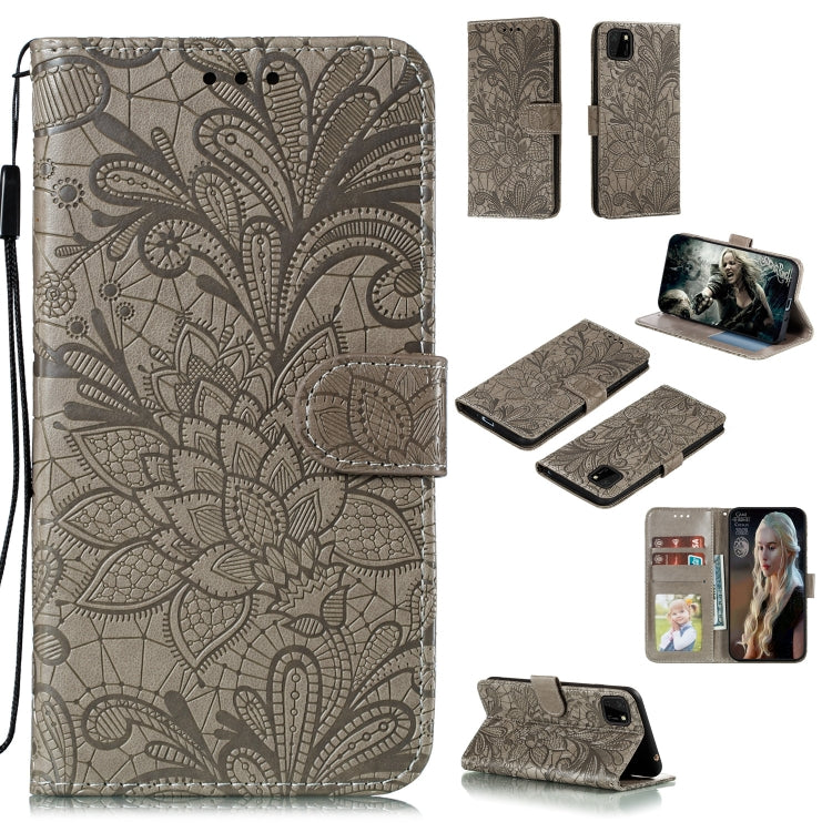 Lace Flower Embossing Pattern Horizontal Flip Leather Case , with Holder & Card Slots & Wallet & Photo Frame & Lanyard, For Huawei P Smart 2020, For Huawei Y5P / Honor 9S, For Huawei Y6P, For Huawei Y7P / P40 Lite, For Huawei Honor X10                 ...