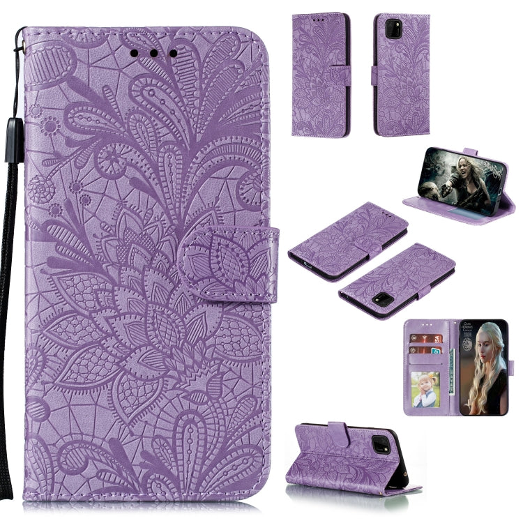 Lace Flower Embossing Pattern Horizontal Flip Leather Case , with Holder & Card Slots & Wallet & Photo Frame & Lanyard, For Huawei P Smart 2020, For Huawei Y5P / Honor 9S, For Huawei Y6P, For Huawei Y7P / P40 Lite, For Huawei Honor X10                 ...