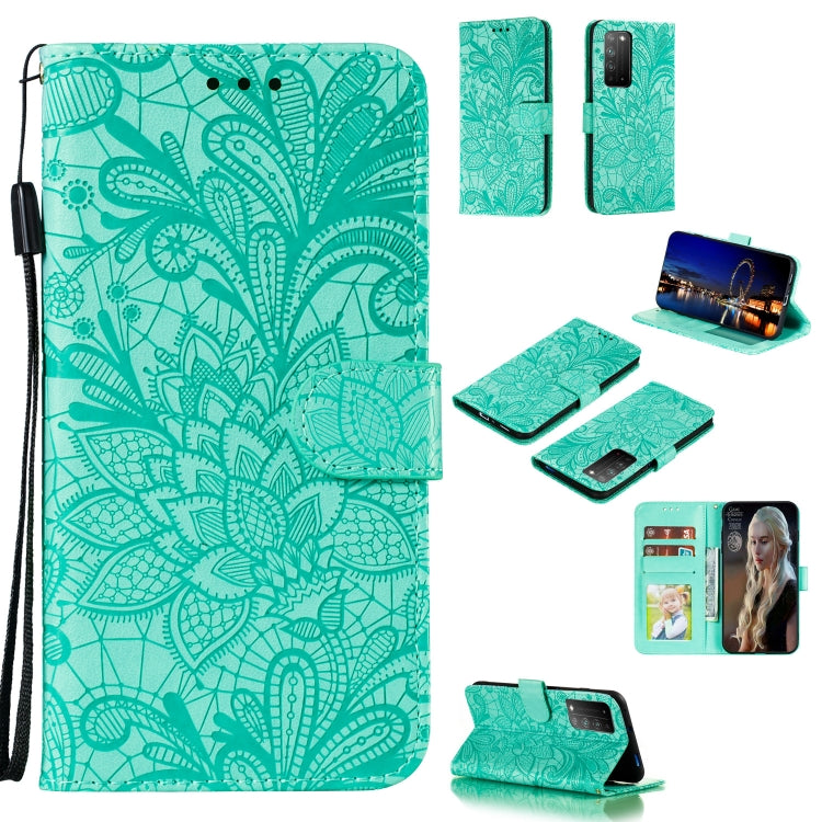 Lace Flower Embossing Pattern Horizontal Flip Leather Case , with Holder & Card Slots & Wallet & Photo Frame & Lanyard, For Huawei P Smart 2020, For Huawei Y5P / Honor 9S, For Huawei Y6P, For Huawei Y7P / P40 Lite, For Huawei Honor X10                 ...