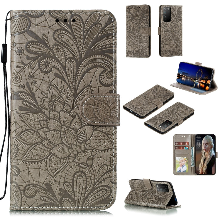 Lace Flower Embossing Pattern Horizontal Flip Leather Case , with Holder & Card Slots & Wallet & Photo Frame & Lanyard, For Huawei P Smart 2020, For Huawei Y5P / Honor 9S, For Huawei Y6P, For Huawei Y7P / P40 Lite, For Huawei Honor X10                 ...