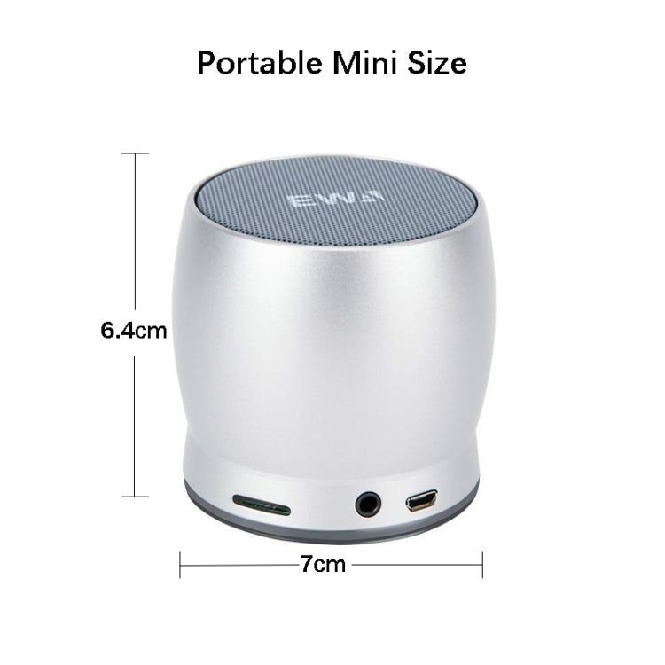 EWA A150 Portable Mini Bluetooth Speaker Wireless Hifi Stereo Strong Bass Music Boom Box Metal Subwoofer, Support TF Card & 3.5mm AUX