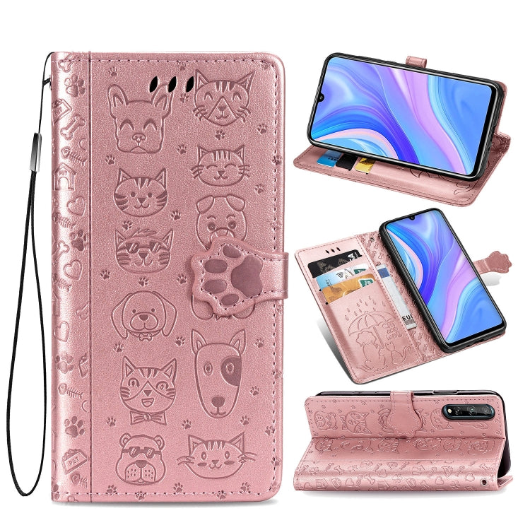 Lovely Cat and Dog Embossing Pattern Horizontal Flip Leather Case , with Holder & Card Slots & Wallet & Cartoon Clasp & Lanyard, For Huawei Y6P, For Huawei Y8P / Enjoy 10s, For Xiaomi Redmi 10X Pro, For Xiaomi Redmi 10X Pro 0, For OPPO A92 / A72 / A52