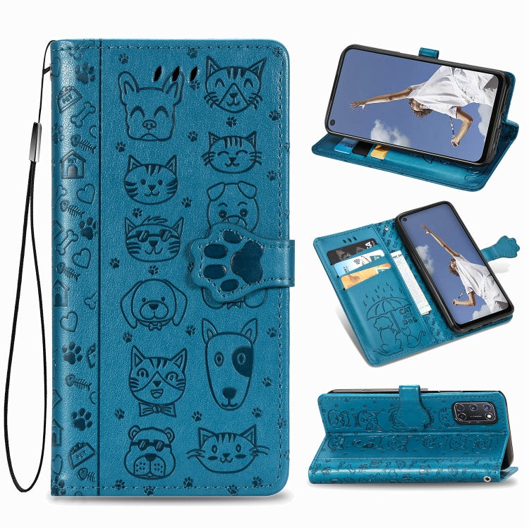 Lovely Cat and Dog Embossing Pattern Horizontal Flip Leather Case , with Holder & Card Slots & Wallet & Cartoon Clasp & Lanyard, For Huawei Y6P, For Huawei Y8P / Enjoy 10s, For Xiaomi Redmi 10X Pro, For Xiaomi Redmi 10X Pro 0, For OPPO A92 / A72 / A52
