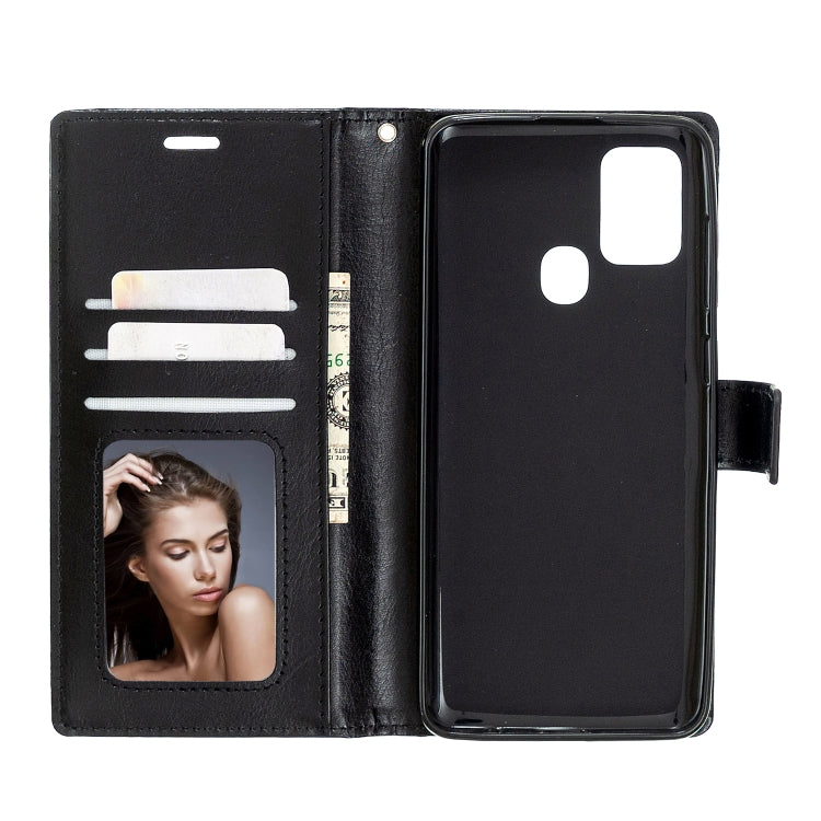For Samsung Galaxy A21s Crazy Horse Texture Horizontal Flip Leather Case with Holder & Card Slots & Wallet & Photo Frame, For Galaxy A21s