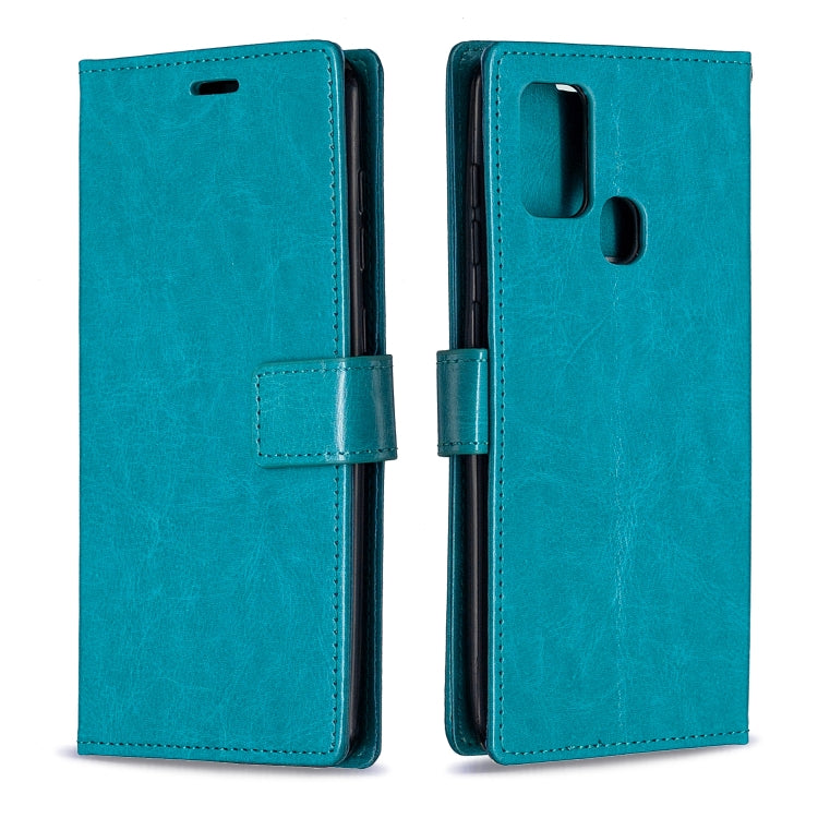For Samsung Galaxy A21s Crazy Horse Texture Horizontal Flip Leather Case with Holder & Card Slots & Wallet & Photo Frame, For Galaxy A21s