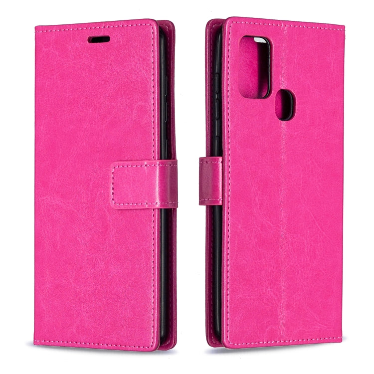 For Samsung Galaxy A21s Crazy Horse Texture Horizontal Flip Leather Case with Holder & Card Slots & Wallet & Photo Frame, For Galaxy A21s