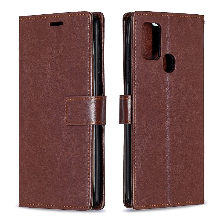 For Samsung Galaxy A21s Crazy Horse Texture Horizontal Flip Leather Case with Holder & Card Slots & Wallet & Photo Frame, For Galaxy A21s