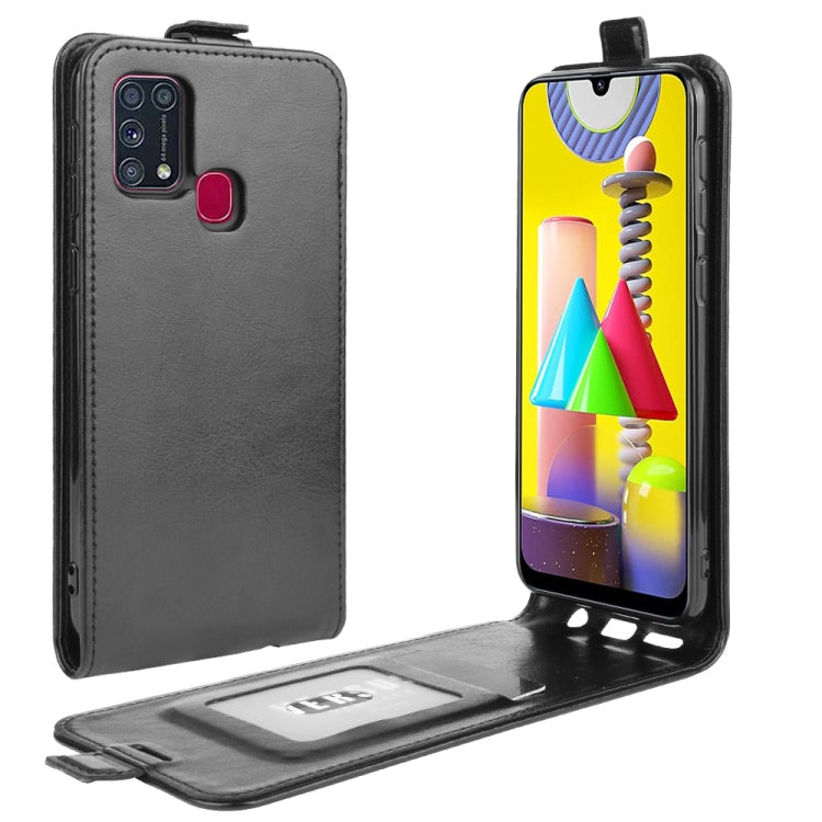 For Samsung Galaxy M31 R64 Texture Single Vertical Flip Leather Protective Case with Card Slots & Photo Frame, For Galaxy M31