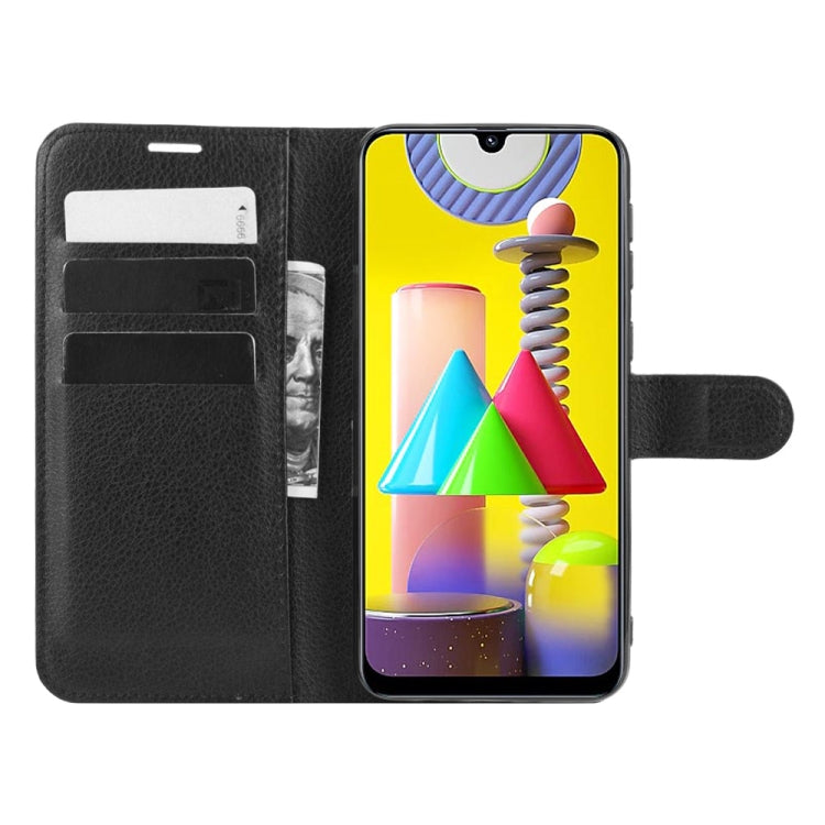 For Samsung Galaxy M31 Litchi Texture Horizontal Flip Protective Case with Holder & Card Slots & Wallet, For Galaxy M31