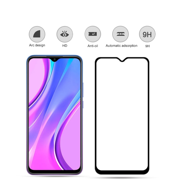 10 PCS mocolo 0.33mm 9H 2.5D Full Glue Tempered Glass Film, For Xiaomi Redmi 9(10pcs), For Xiaomi Redmi 9A(10pcs)