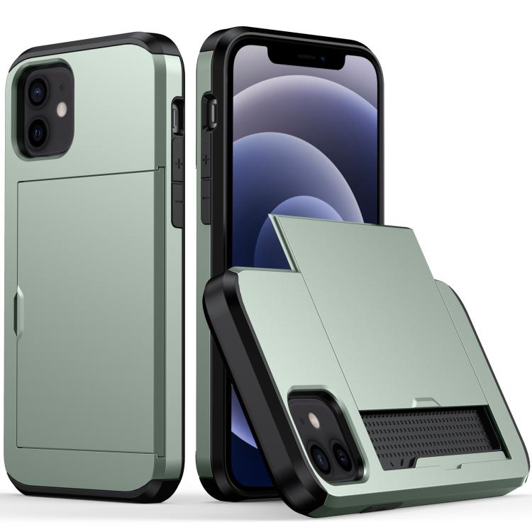 For iPhone 12 Pro 6.1 Shockproof Rugged Armor Protective Case with Card Slot, For iPhone 12 / 12 Pro