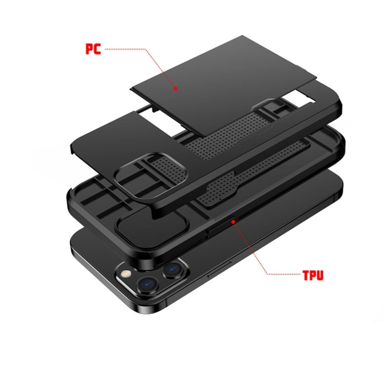 For iPhone 12 Pro Max 6.7 Shockproof Rugged Armor Protective Case with Card Slot, For iPhone 12 Pro Max