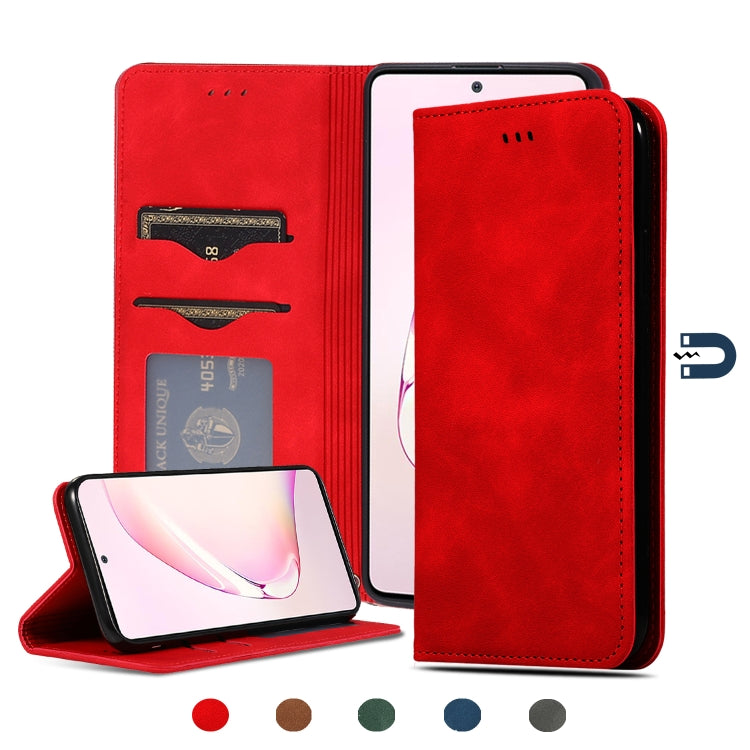 Retro Skin Feel Business Magnetic Horizontal Flip Leather Case, For Samsung Galaxy A01 (EU), For Samsung Galaxy A11 (US), For Samsung Galaxy A21  (EU), For Samsung Galaxy A31, For Samsung Galaxy A41 (EU), For Samsung Galaxy A51 5G                      ...