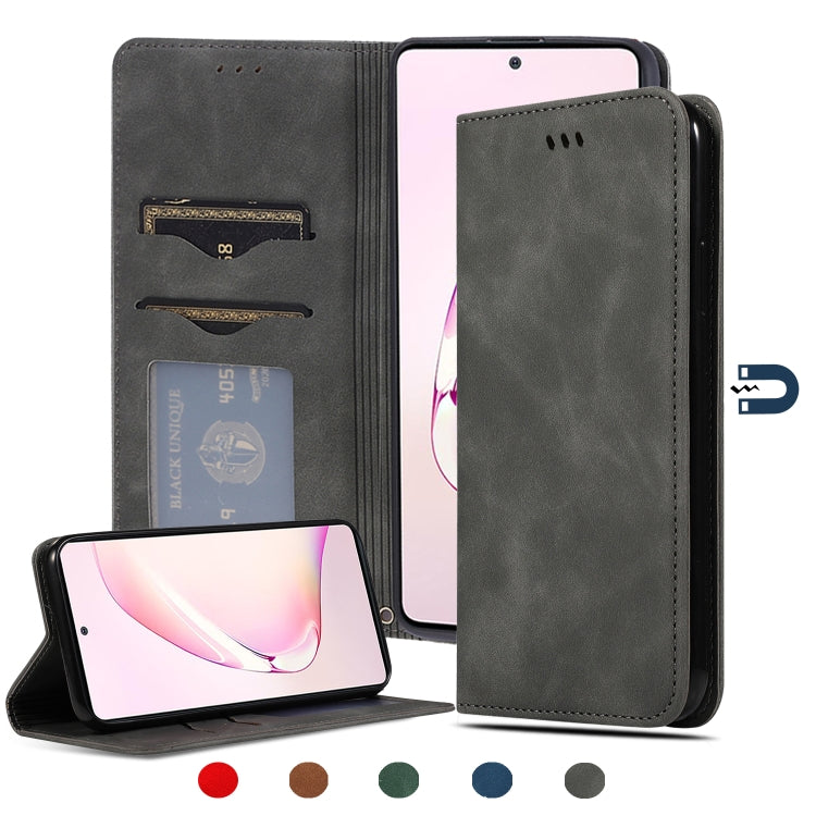 Retro Skin Feel Business Magnetic Horizontal Flip Leather Case, For Samsung Galaxy A01 (EU), For Samsung Galaxy A11 (US), For Samsung Galaxy A21  (EU), For Samsung Galaxy A31, For Samsung Galaxy A41 (EU), For Samsung Galaxy A51 5G                      ...