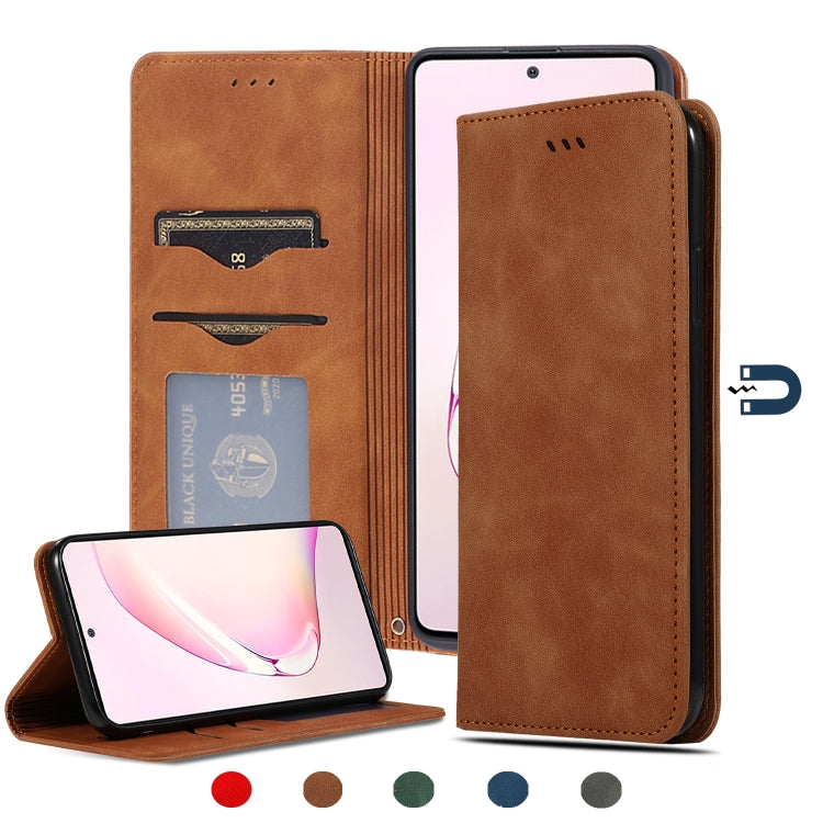 Retro Skin Feel Business Magnetic Horizontal Flip Leather Case, For Samsung Galaxy A01 (EU), For Samsung Galaxy A11 (US), For Samsung Galaxy A21  (EU), For Samsung Galaxy A31, For Samsung Galaxy A41 (EU), For Samsung Galaxy A51 5G                      ...