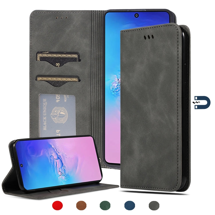 Retro Skin Feel Business Magnetic Horizontal Flip Leather Case, For Samsung Galaxy A01 (EU), For Samsung Galaxy A11 (US), For Samsung Galaxy A21  (EU), For Samsung Galaxy A31, For Samsung Galaxy A41 (EU), For Samsung Galaxy A51 5G                      ...