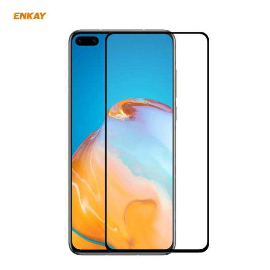 ENKAY Hat-Prince Full Glue 0.26mm 9H 2.5D Tempered Glass Full Coverage Film, For Huawei P40, For Huawei P40 Lite, For Huawei Y5p, For Huawei Y6p, For Huawei Honor X10 5G, For Huawei P40 Lite E, For Redmi 10X 4G / Redmi Note 9