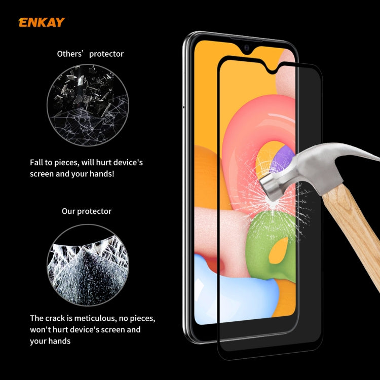 5 PCS ENKAY Hat-Prince Full Glue 0.26mm 9H 2.5D Tempered Glass Full Coverage Film, For Galaxy A01 5 PCS, For Samsung Galaxy A31, For Samsung Galaxy A41, For Samsung Galaxy M31 / M21, For Galaxy A11 / M11 5 PCS, For Galaxy A21s 5pcs