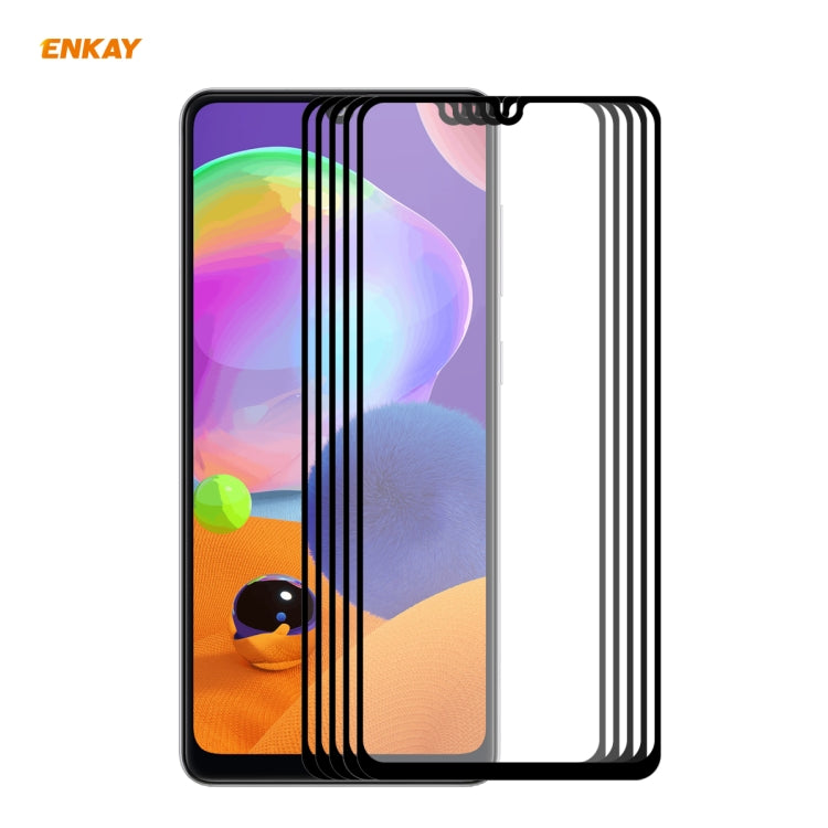 5 PCS ENKAY Hat-Prince Full Glue 0.26mm 9H 2.5D Tempered Glass Full Coverage Film, For Galaxy A01 5 PCS, For Samsung Galaxy A31, For Samsung Galaxy A41, For Samsung Galaxy M31 / M21, For Galaxy A11 / M11 5 PCS, For Galaxy A21s 5pcs